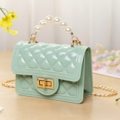 LW Trendy Chain Strap Green Crossbody Bags