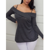 Lovely Formal Off The Shoulder Spaghetti Strap Dar