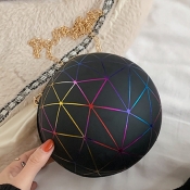 Lovely Casual Print Black PU Messenger Bag