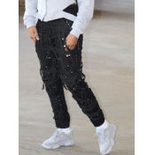 Lovely Street Print Black Pants