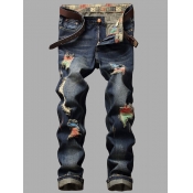 LW Men Street Denim Nostalgic Ripped Jeans