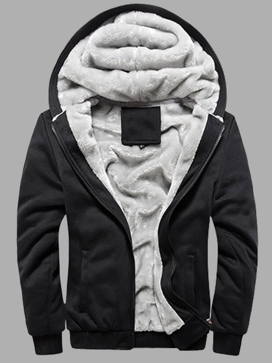 

LW Men Casual Pocket Design Basic Jacket, Black