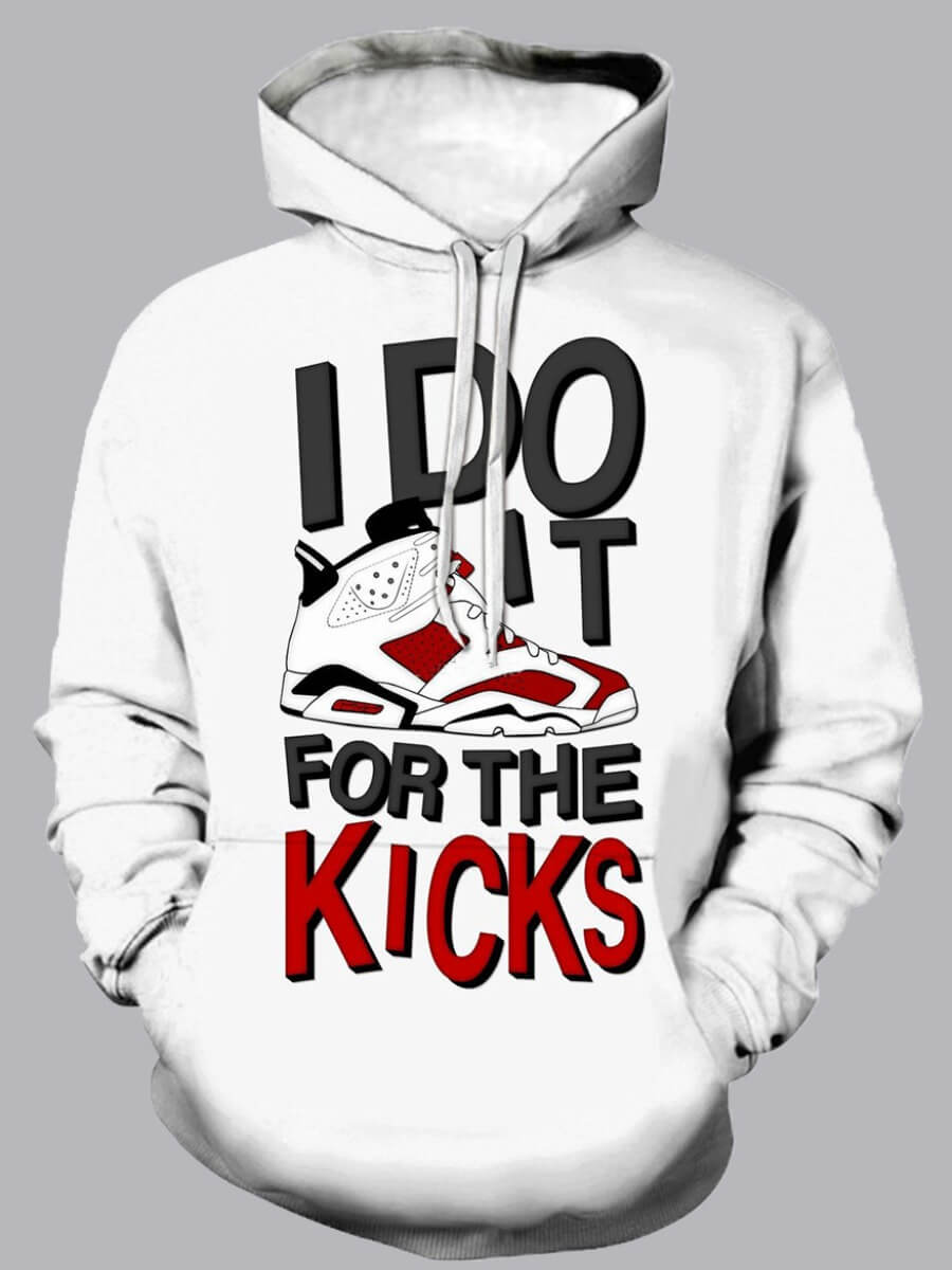 

Lovely Trendy Letter Print Kangaroo Pocket White Men Hoodie