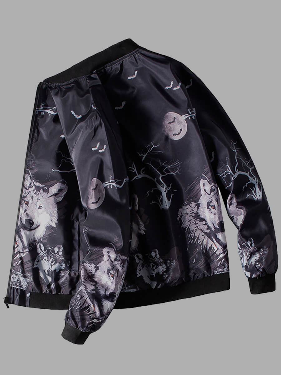 

Lovely Casual Animal Print Patchwork Black Jacket