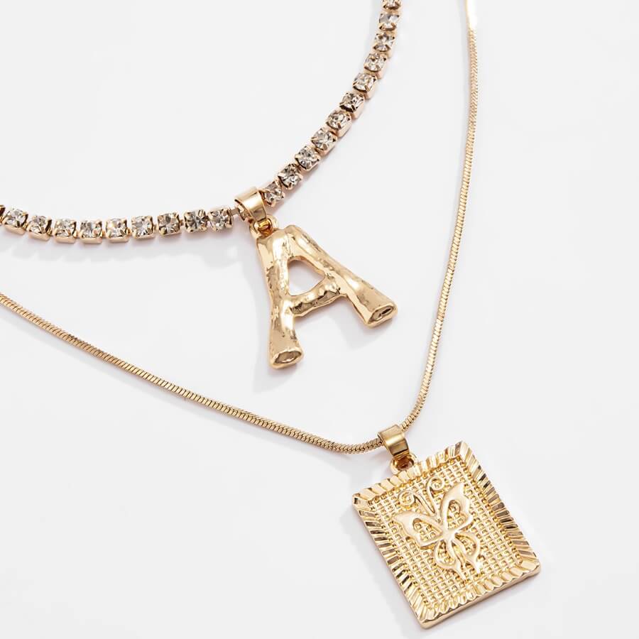 

Lovely Chic Letter Gold Multilayer Necklace