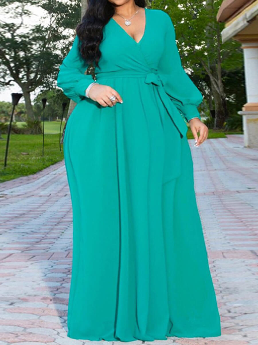 

Lovely Casual Lace-up Fold Design Green Floor Length A Line Dress