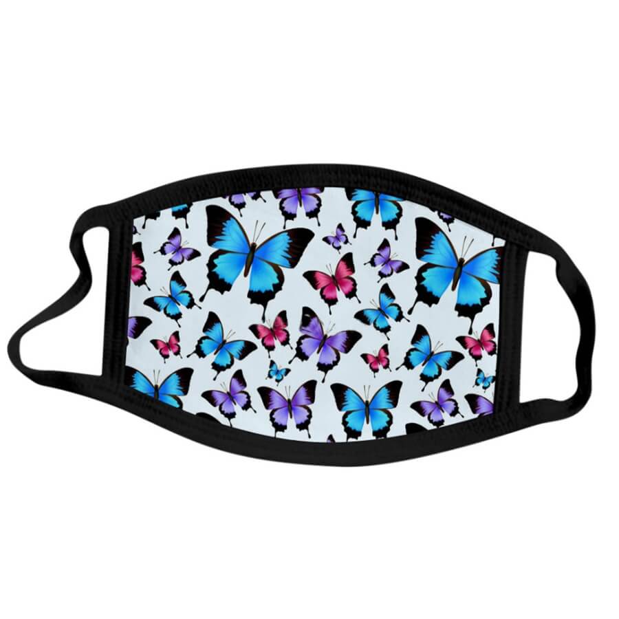 

Lovely Casual Print Patchwork Blue Face Mask