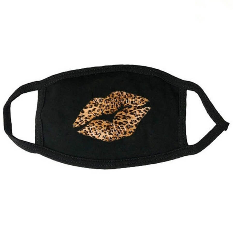 

Lovely Sweet Leopard Lip Print Face Mask