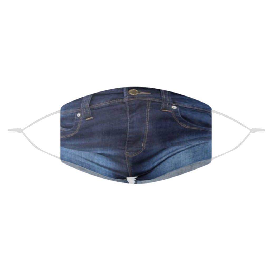 

Lovely Casual Print Button Decoration Blue Face Mask
