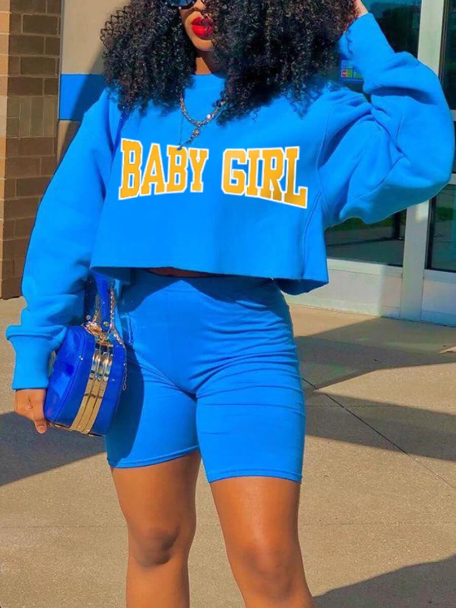 

LW Letter Print Oversized Tracksuit Set