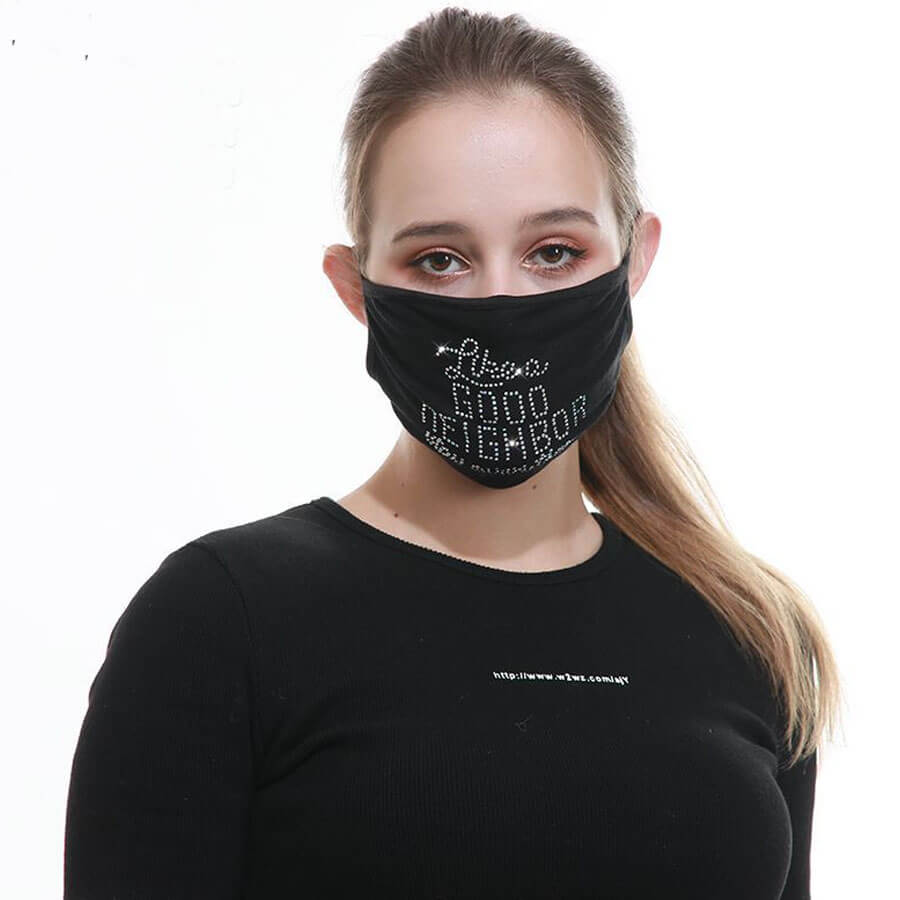 

Lovely Casual Letter Print Black Face Mask