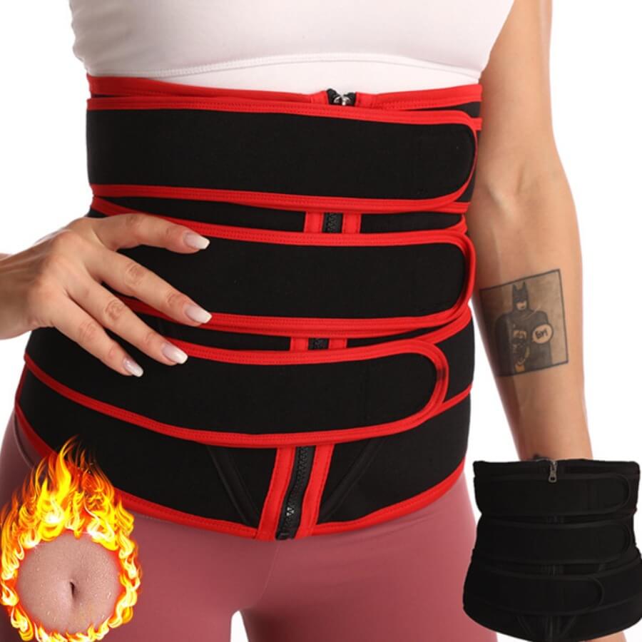 

Lovely Casual Color-lump Patchwork Red Waist Trainer