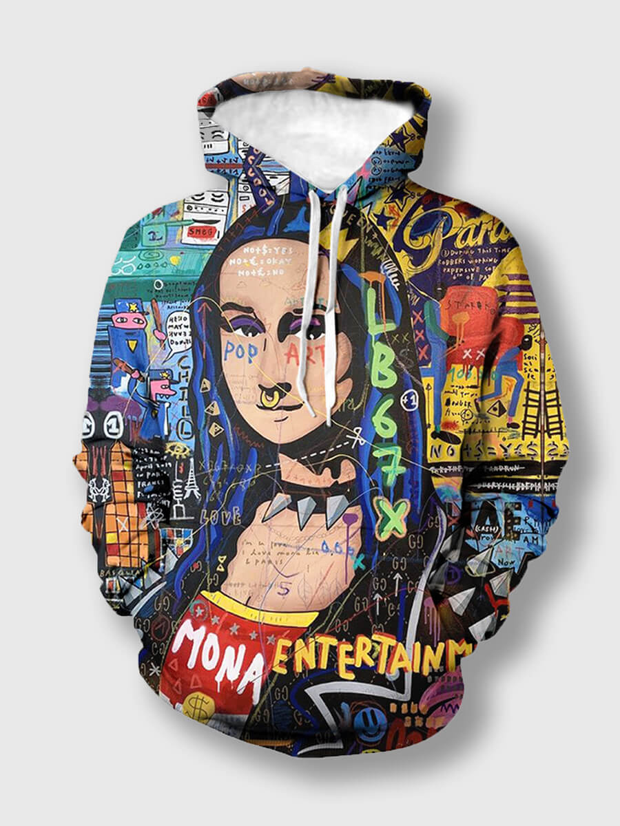 

Lovely Casual Hooded Collar Letter Cartoon Print Multicolor Boy Hoodie, Multi