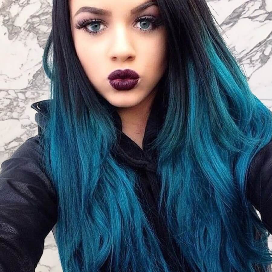 

Lovely Stylish High-temperature Resistance Blue Wig