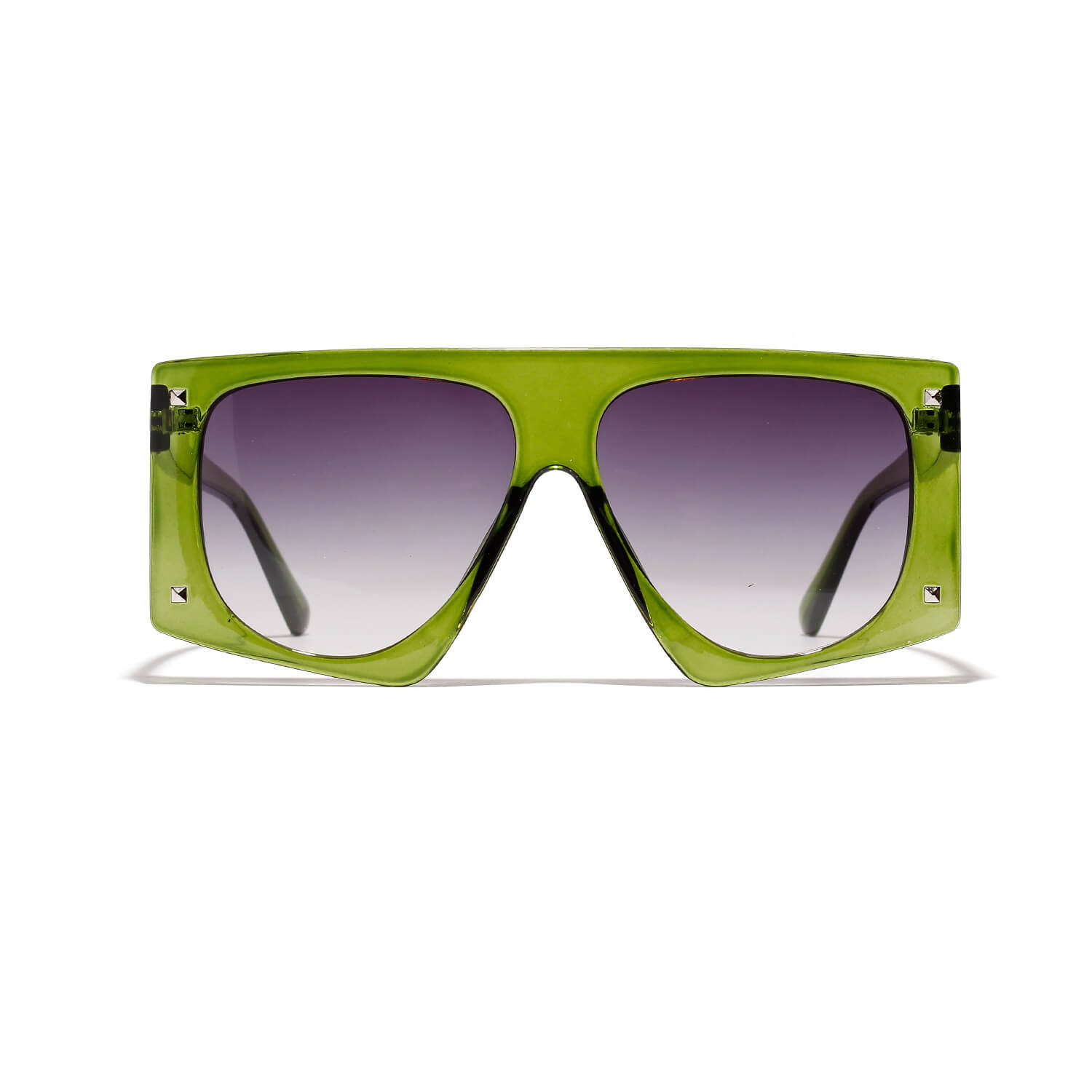 

Lovely Casual Patchwork Green Sunglasses