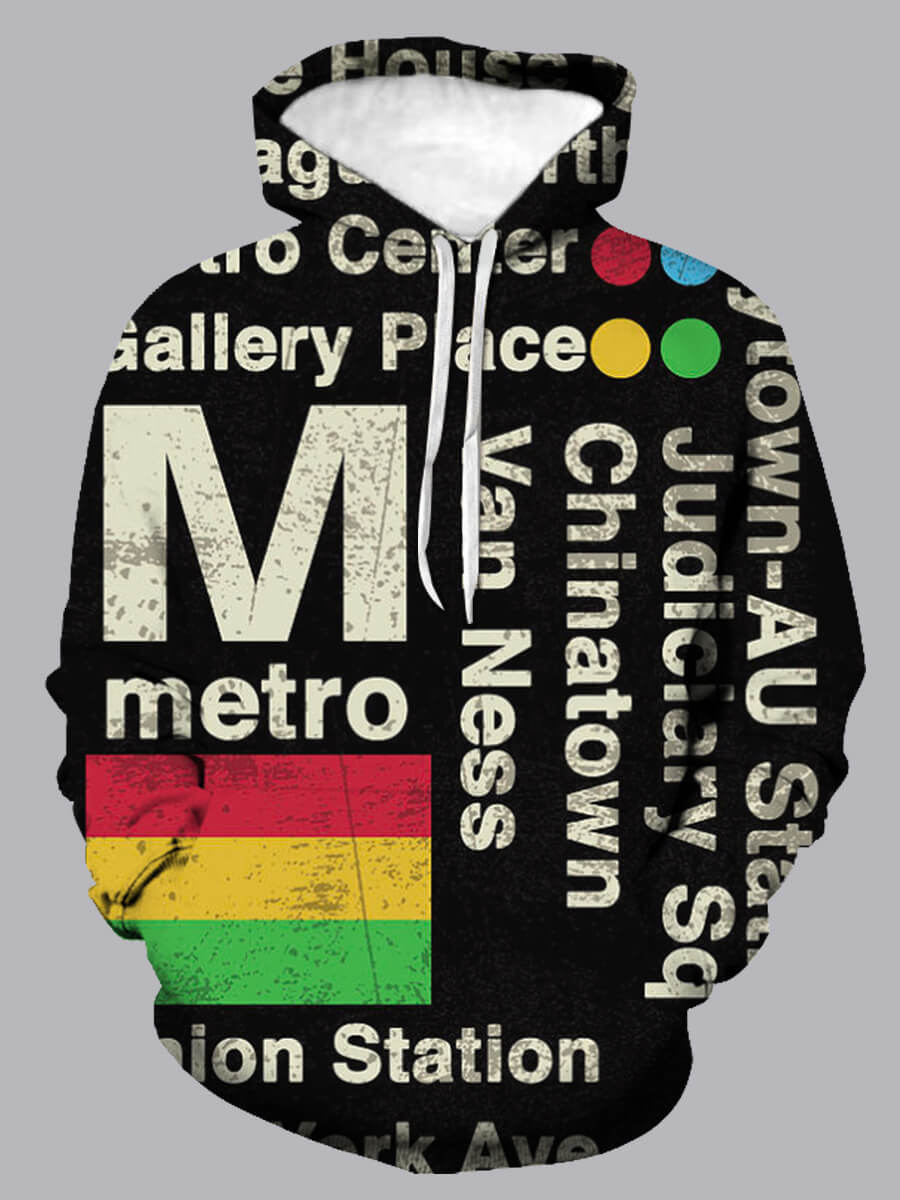 

Lovely Casual Hooded Collar Letter Print Black Men Hoodie
