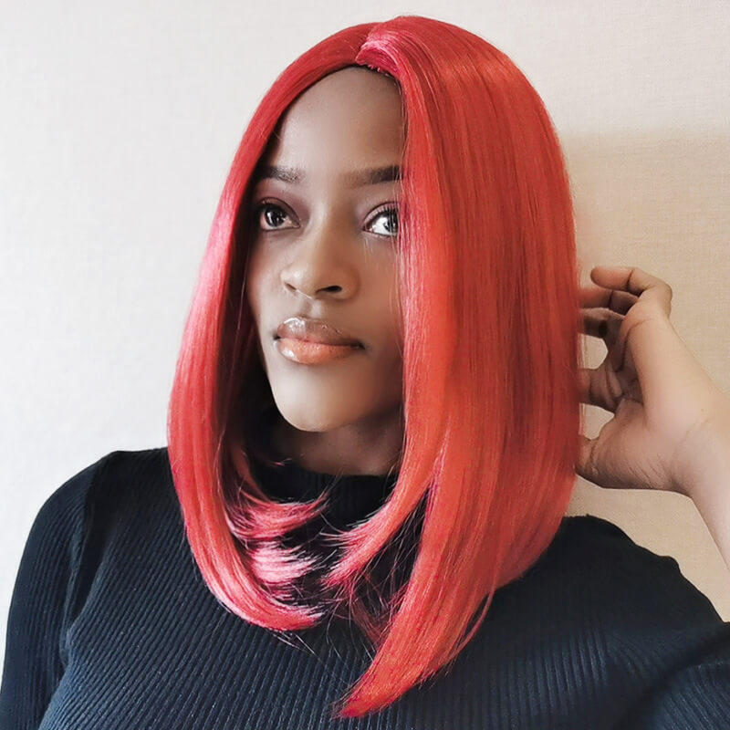 

Lovely Casual Bobo Red Wig