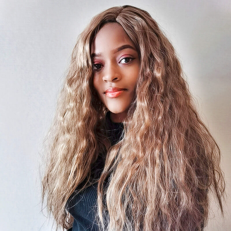 

Lovely Casual High-temperature Resistance Light Coffee Wig