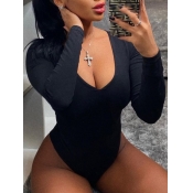 LW SXY V Neck Basic Skinny Bodysuit
