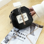 Lovely Casual Letter Geometric Black Crossbody Bag