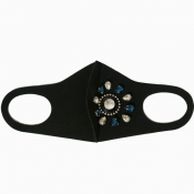LW Casual Hot Drilling Decoration Black Face Mask
