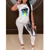 LW Round Neck Eye Print Pants Set