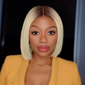 Lovely Sweet Gradient Beige Wig