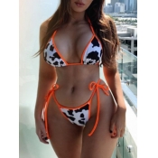 LW Leopard Print Bandage Design Bikini Set