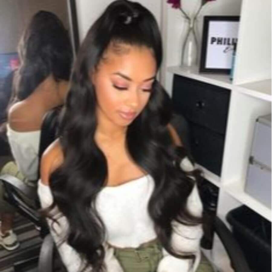 

Lovely Casual High-temperature Resistance Long Black Wig