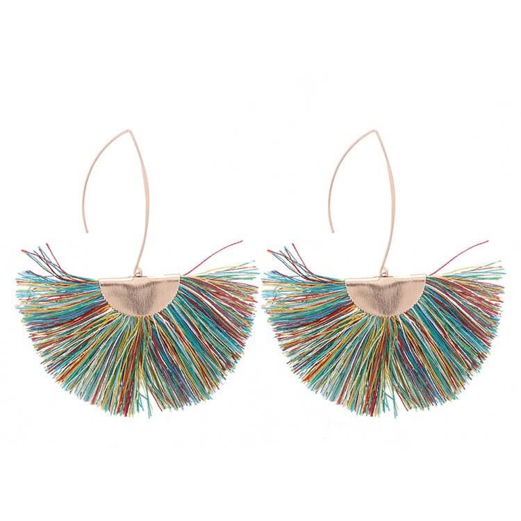 

Lovely Casual Tassel Design Multicolor Earring, Multi