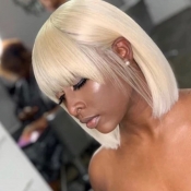 Lovely Chic High-temperature Resistance Gold Wig