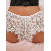 Lovely Chic Floral See-through White Panties