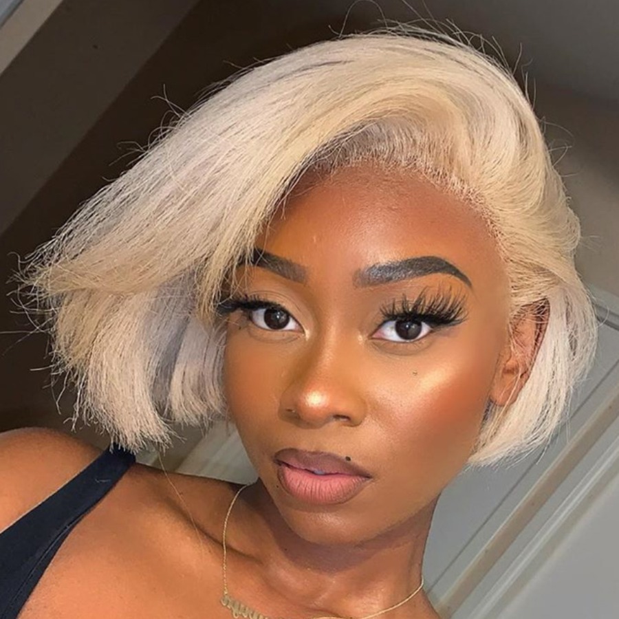 

Lovely Chic Short High-temperature Resistance Gold Wig