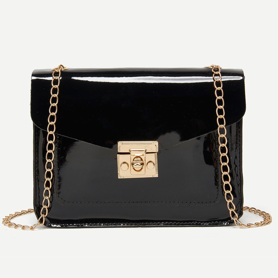 

Lovely Sweet Chain Strap Black Crossbody Bags