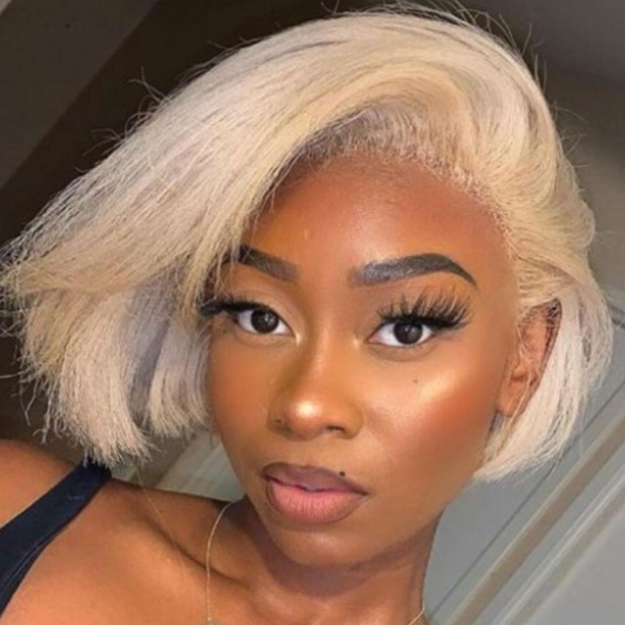 

Lovely Casual Bob High-temperature Resistance Gold Wig