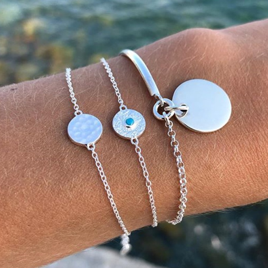 

Lovely Sweet Coin Silver Three-piece Bracelet