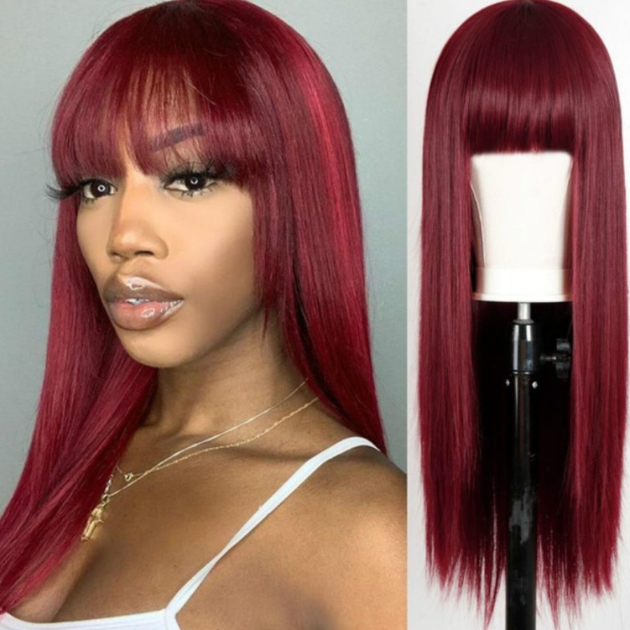 

Lovely Street High-temperature Resistance Wine Red Wig