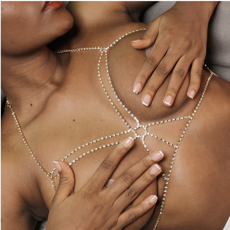 

Lovely Casual Sequined Gold Body Chain