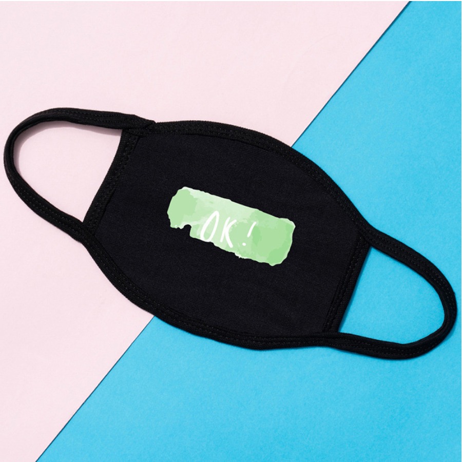 

Lovely Casual Letter Print Green Face Mask
