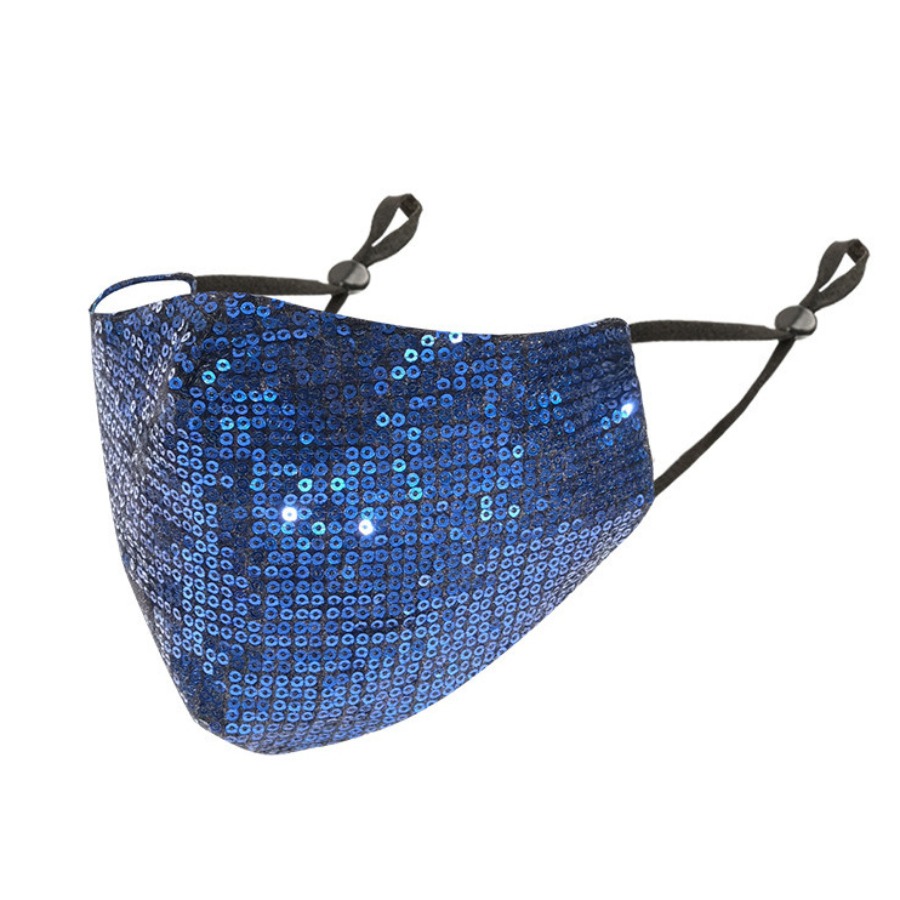 

Lovely Casual Sequined Blue Face Mask