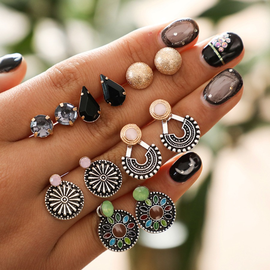 

Lovely Casual Coin Silver 6-piece Earring