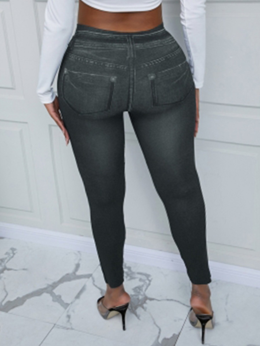 LW Plus Size Slant Pocket Skinny Leggings 5X