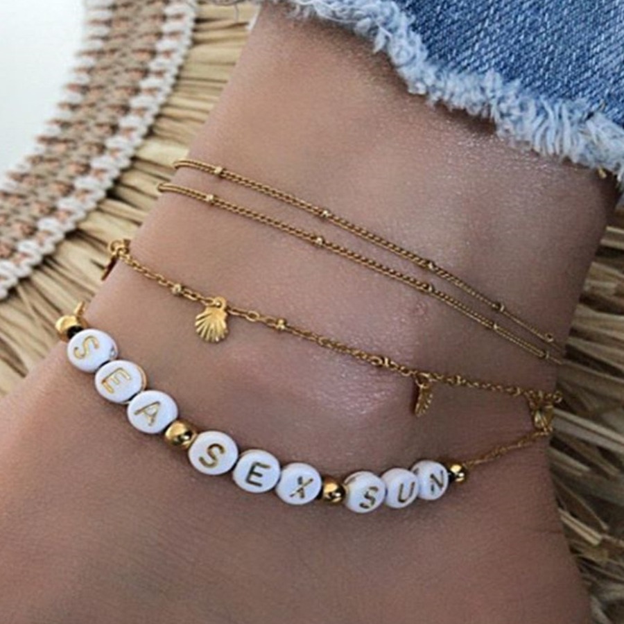 

Lovely Casual Letter Gold Multilayer Body Chain