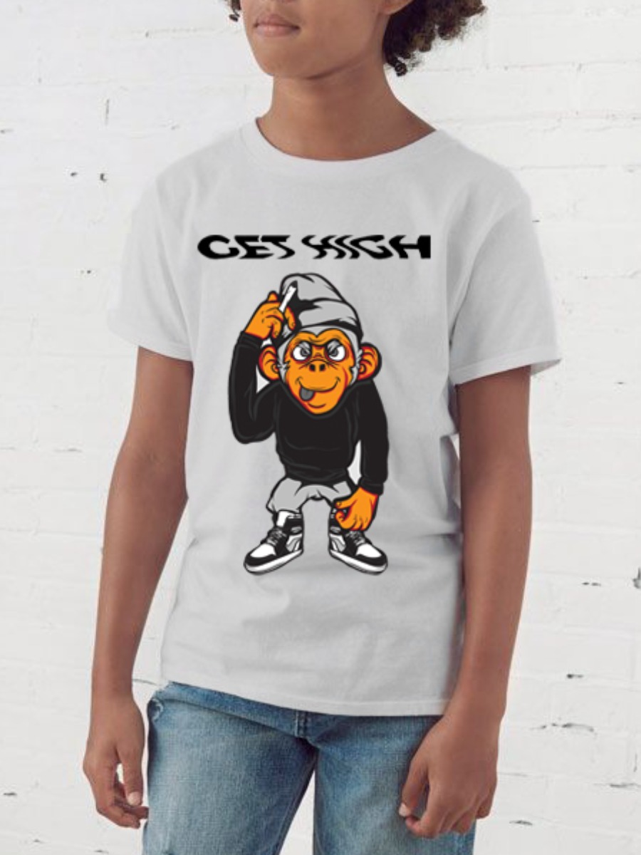 

Lovely Boy Casual Cartoon Letter Print Light Grey T-shirt