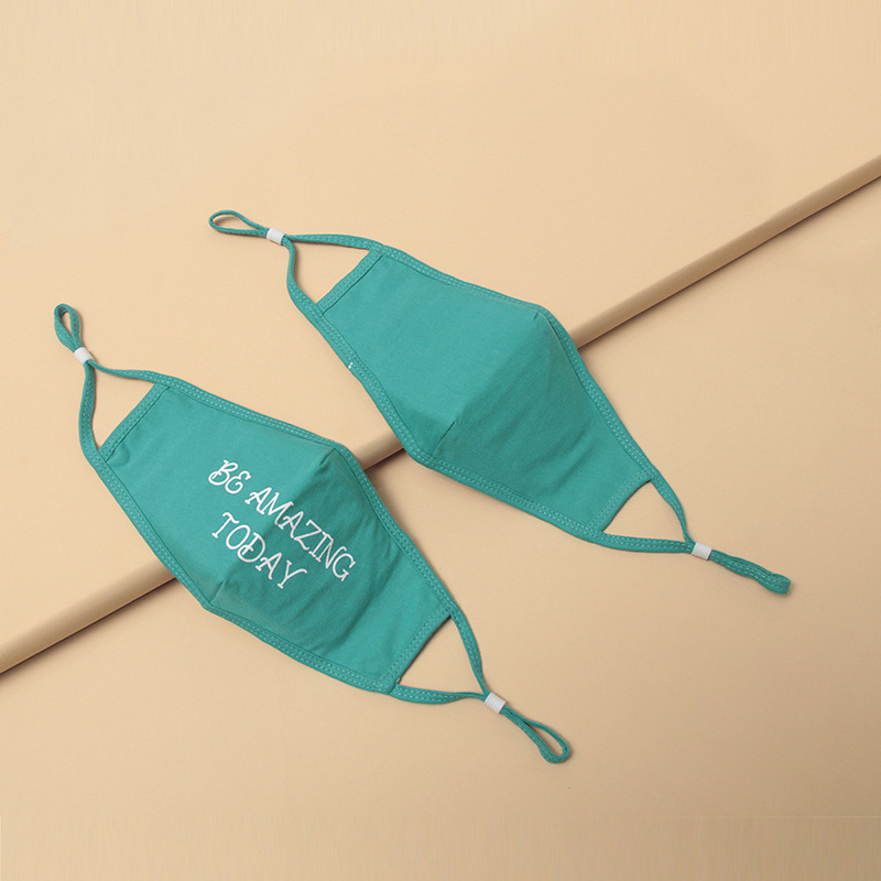

Lovely Casual Letter Print Green Face Mask