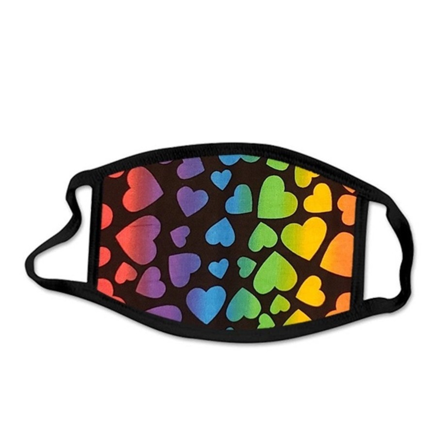 

Lovely Casual Heart-shaped Print Multicolor Face Mask, Multi