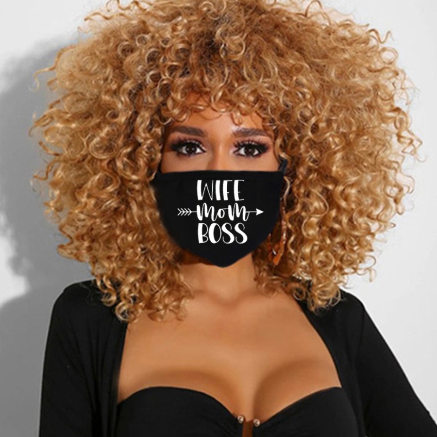 

Lovely Casual Letter Print White Face Mask