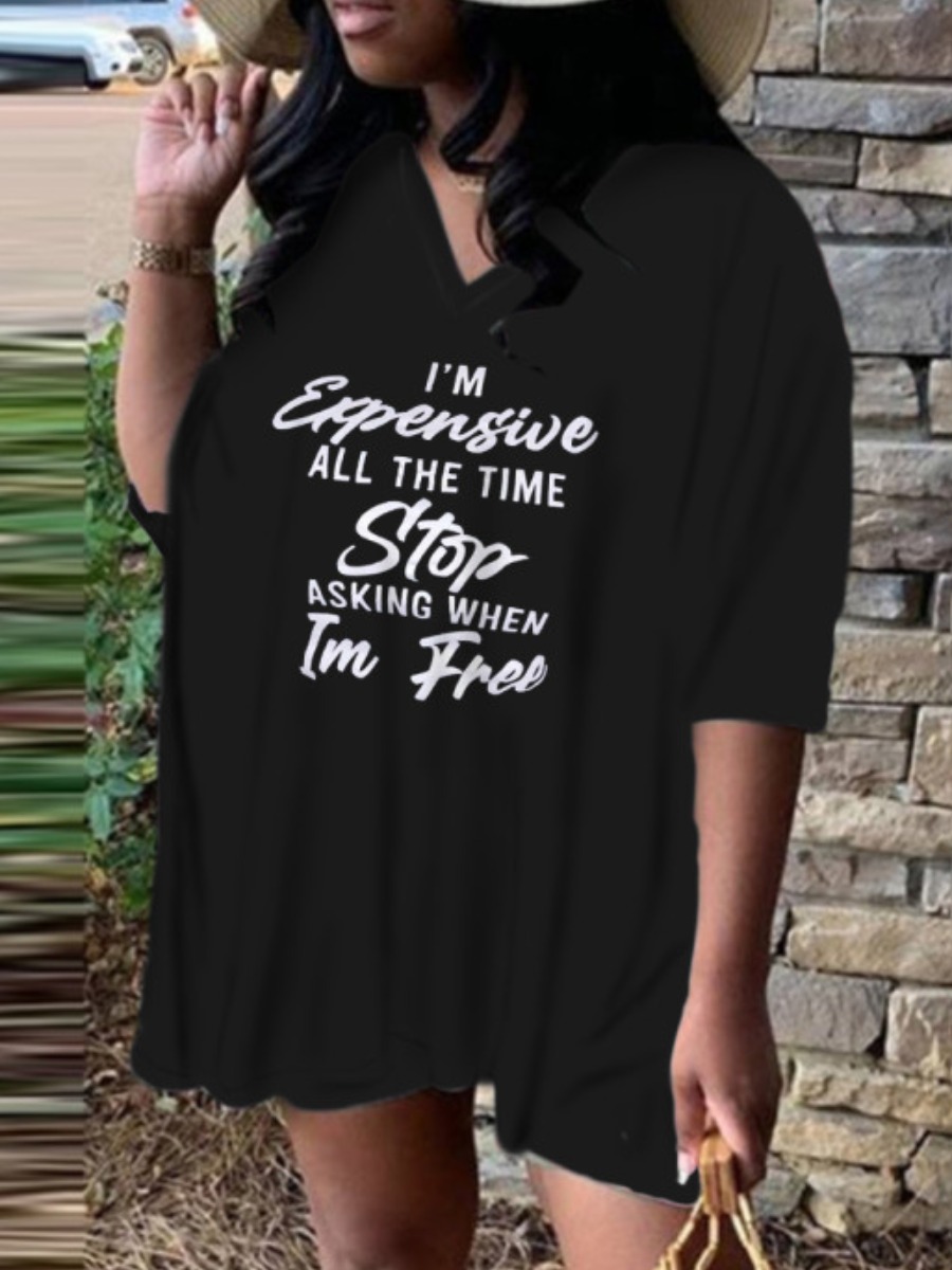 

Lovely Casual Dropped Shoulder Letter Print Black Two Piece Shorts Set