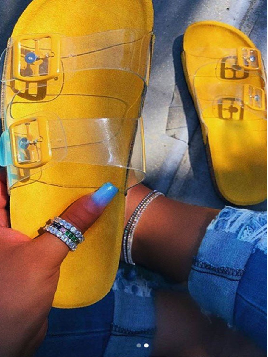 

LW Casual See-through Yellow Sandals