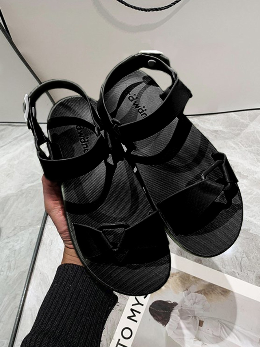 

Lovely Casual Bandage Design Black Sandals